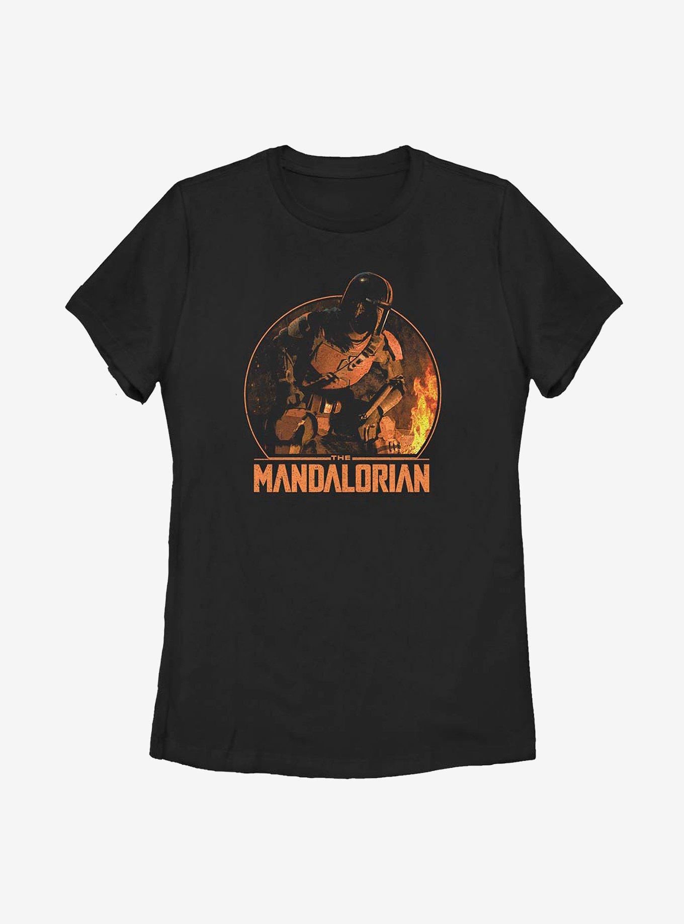 Star Wars The Mandalorian The Child Camping Mando Womens T-Shirt, , hi-res