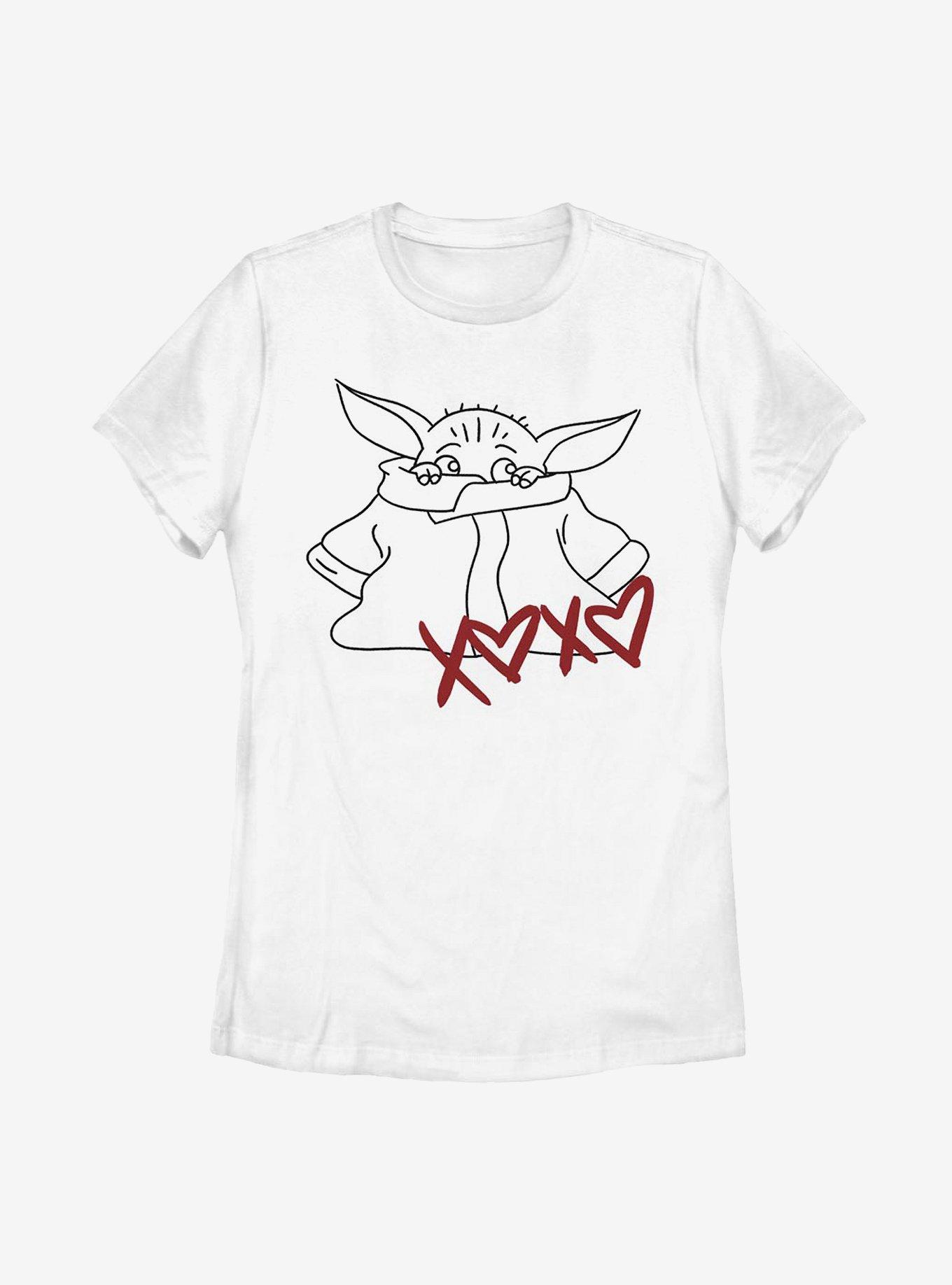 Star Wars The Mandalorian The Child XOXO Womens T-Shirt, WHITE, hi-res