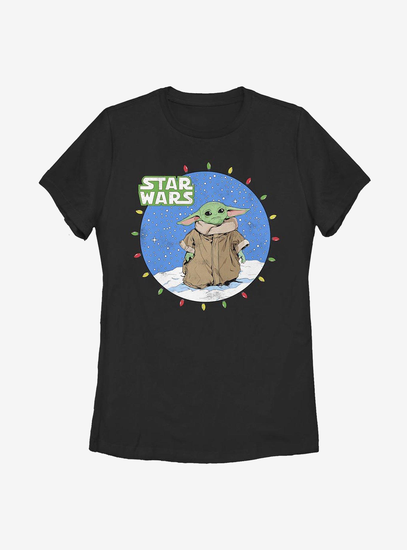 Star Wars The Mandalorian The Child Snow Baby Lights Womens T-Shirt, , hi-res