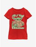 Star Wars The Mandalorian The Child Christmas Baby Youth Girls T-Shirt, RED, hi-res