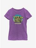 Star Wars The Mandalorian The Child Cute Baby Heart Youth Girls T-Shirt, PURPLE BERRY, hi-res