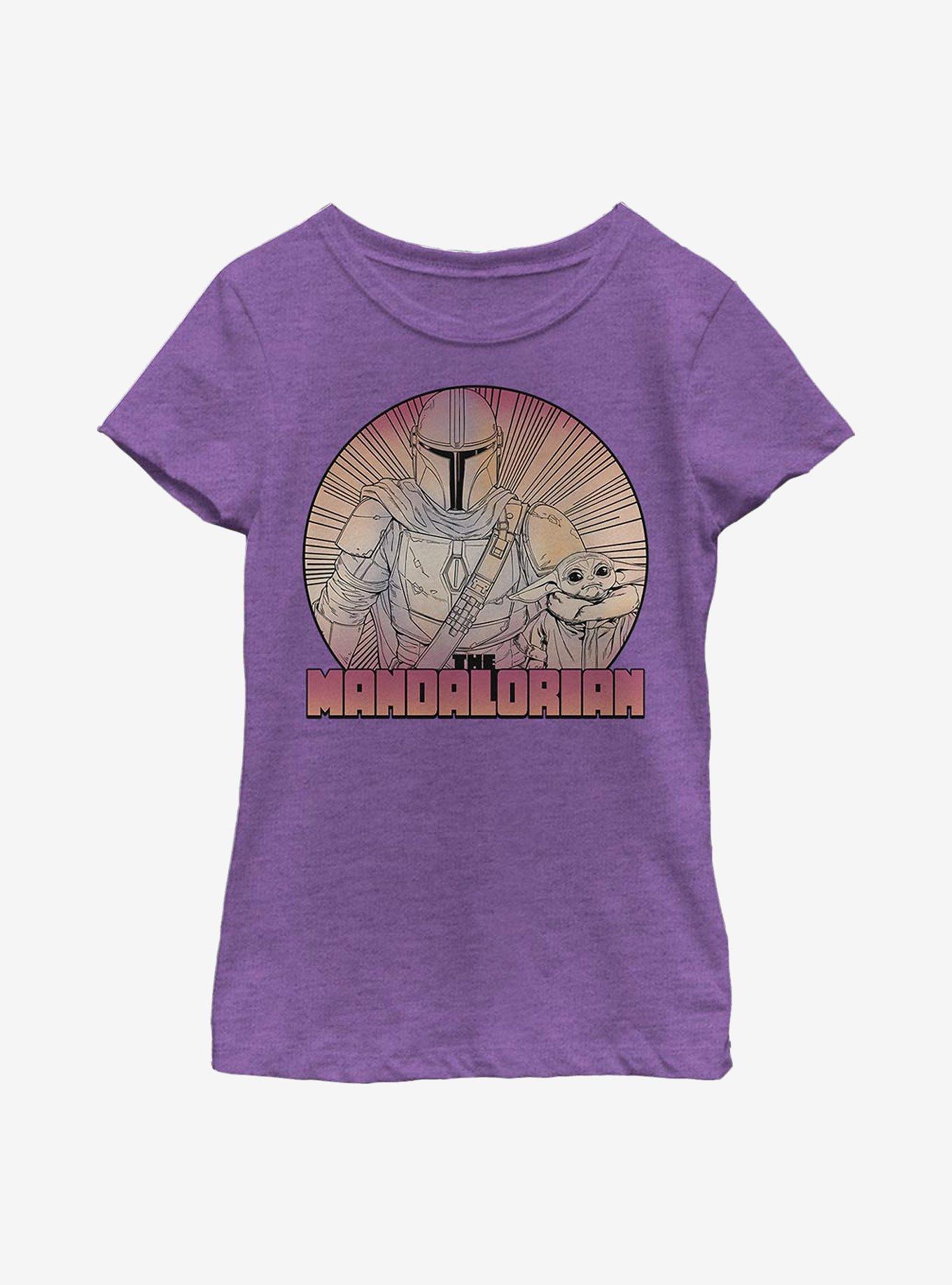 Star Wars The Mandalorian The Child Inside The Lines Youth Girls T-Shirt, PURPLE BERRY, hi-res