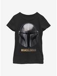 Star Wars The Mandalorian Helmet Youth Girls T-Shirt, BLACK, hi-res