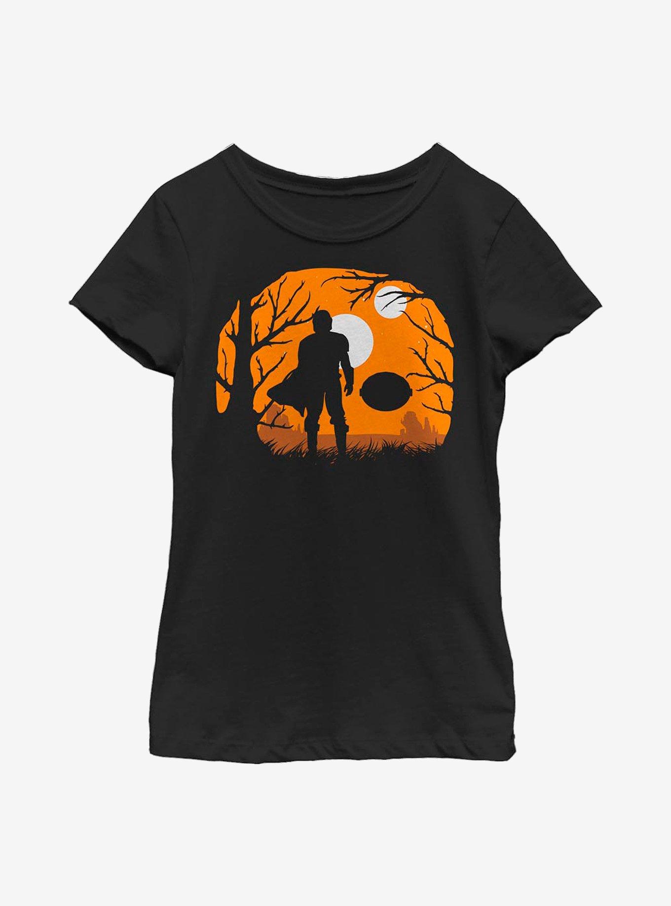 Star Wars The Mandalorian The Child Mando Haunt Youth Girls T-Shirt, BLACK, hi-res