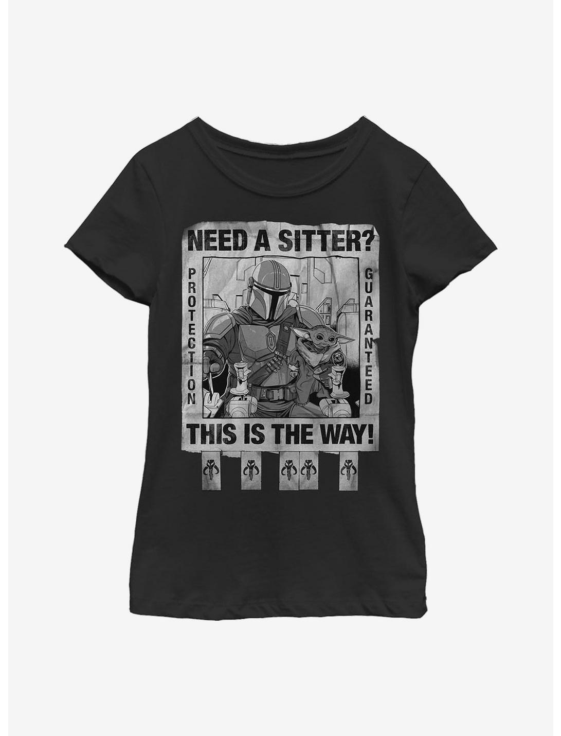Star Wars The Mandalorian The Child Protection Guaranteed Youth Girls T-Shirt, BLACK, hi-res