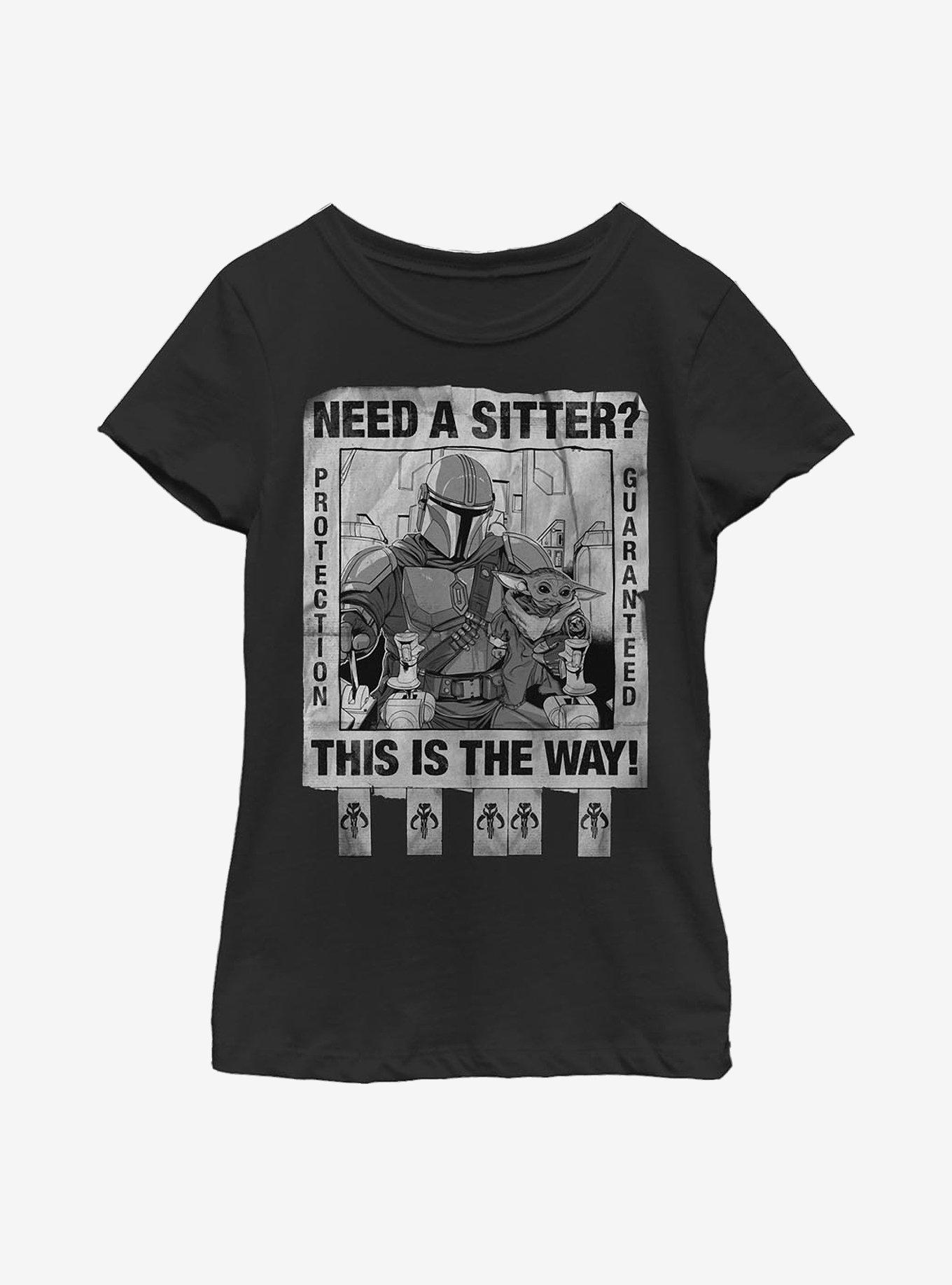 Star Wars The Mandalorian The Child Protection Guaranteed Youth Girls T-Shirt, BLACK, hi-res