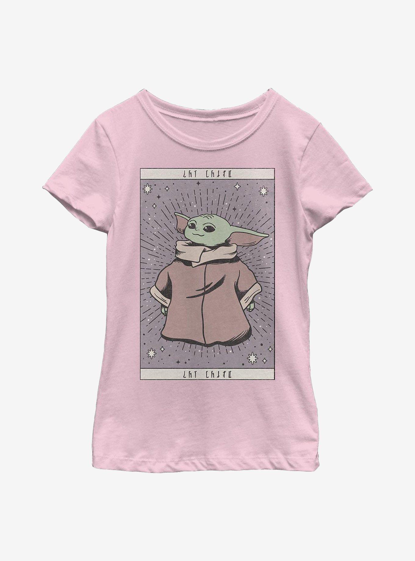 Star Wars The Mandalorian The Child Tarot Youth Girls T-Shirt, PINK, hi-res