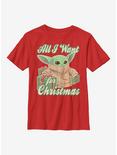 Star Wars The Mandalorian The Child Christmas Baby Youth T-Shirt, RED, hi-res