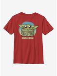 Plus Size Star Wars The Mandalorian The Child Cute Baby Heart Youth T-Shirt, RED, hi-res