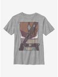 Star Wars The Mandalorian The Child Drawn Costume Youth T-Shirt, ATH HTR, hi-res