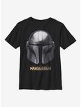 Star Wars The Mandalorian Helmet Youth T-Shirt, BLACK, hi-res