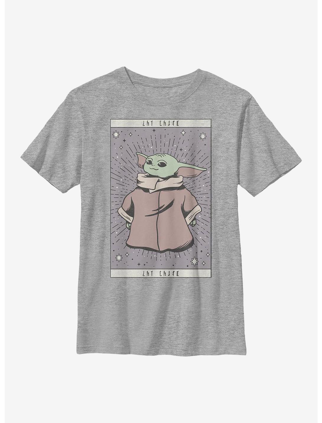 Star Wars The Mandalorian The Child Tarot Youth T-Shirt, ATH HTR, hi-res