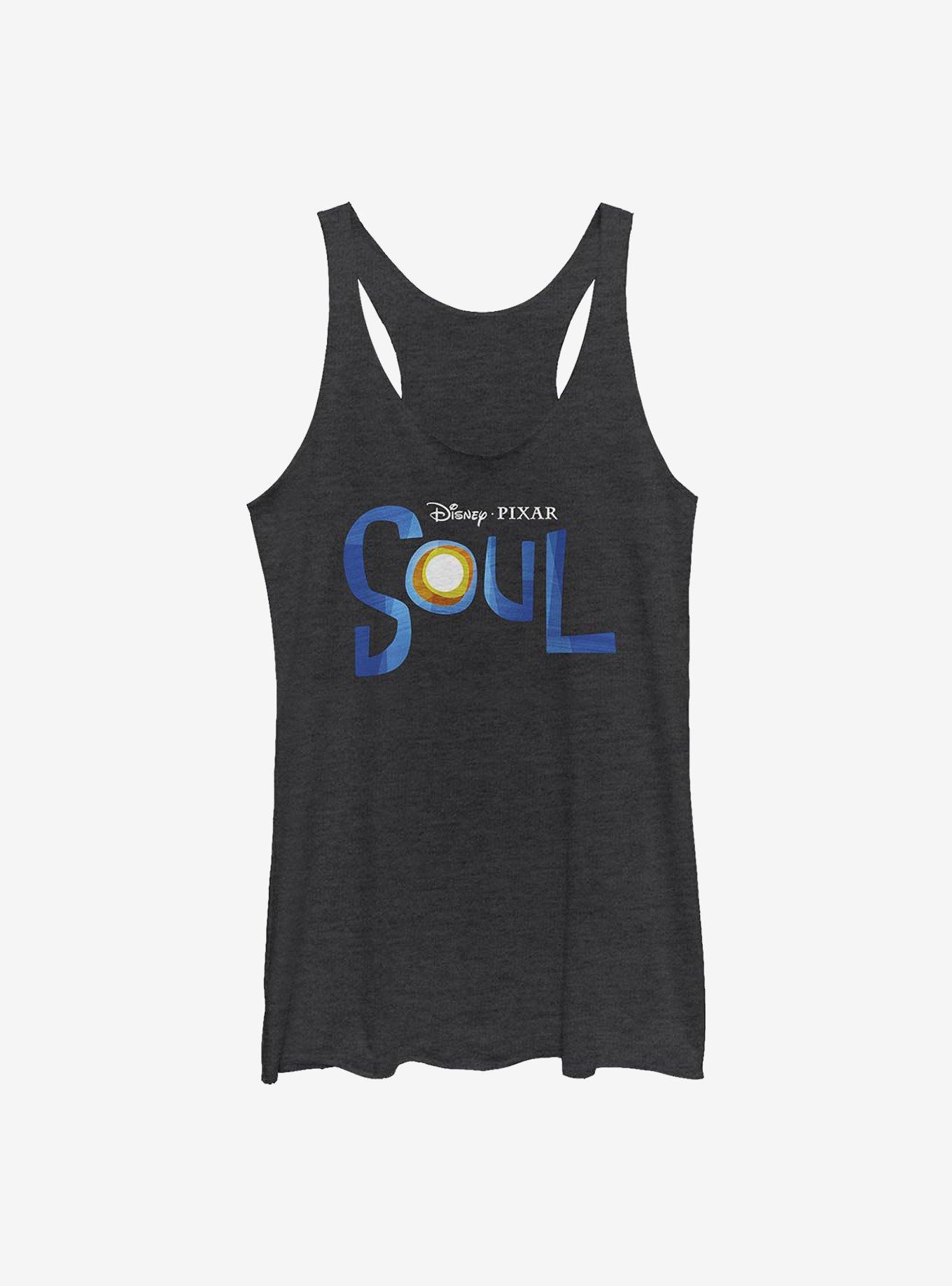 Disney Pixar Soul Logo Womens Tank Top, BLK HTR, hi-res
