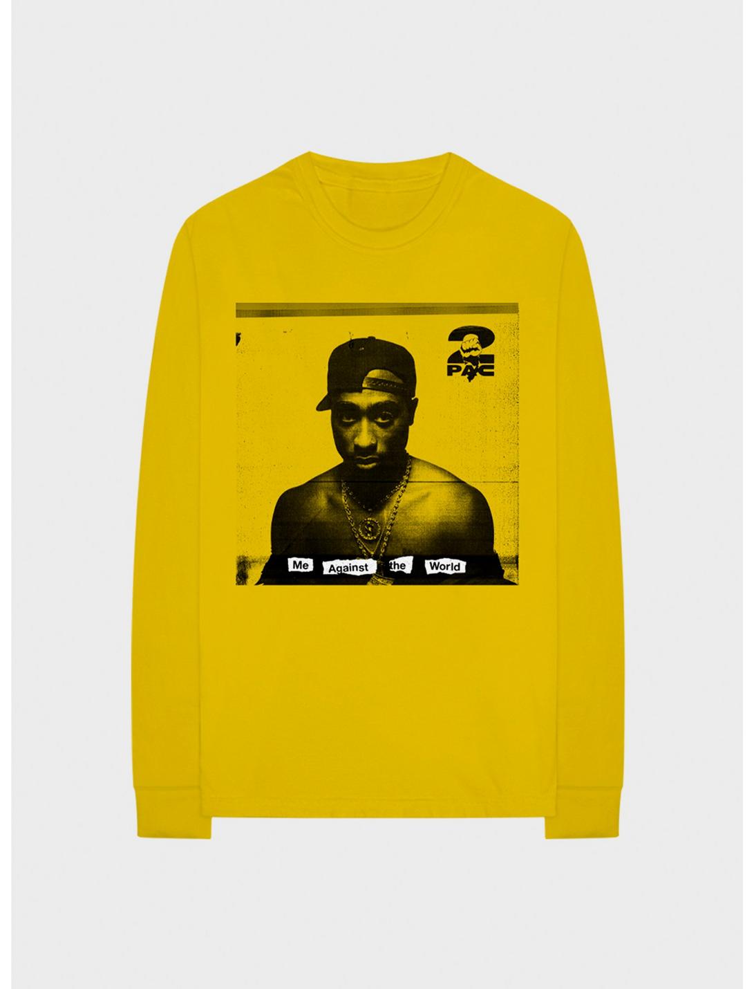 Tupac Me Against The World Portrait Long-Sleeve T-Shirt, YELLOW, hi-res
