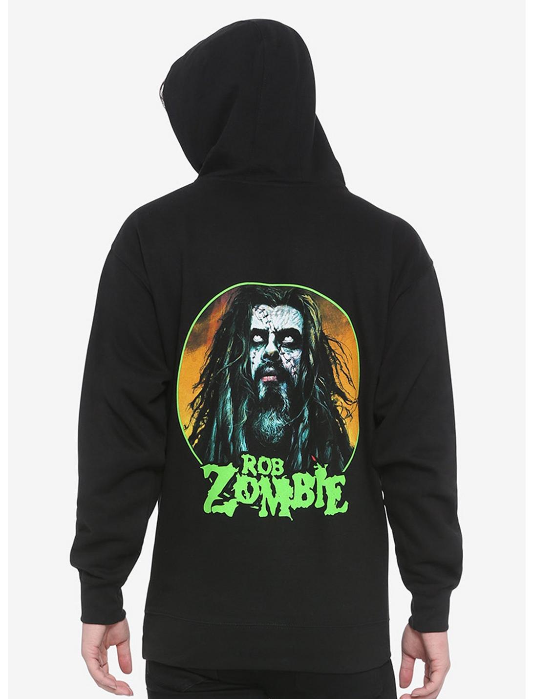 Rob Zombie Logo & Face Hoodie, BLACK, hi-res