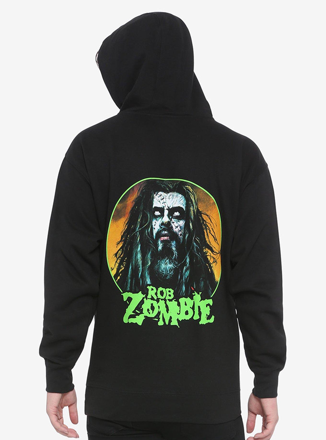 Rob Zombie Logo & Face Hoodie, BLACK, hi-res