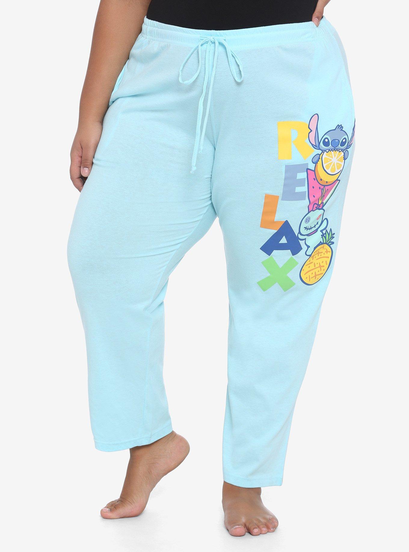 Disney Lilo & Stitch Jungle Stitch Girls Pajama Pants Plus Size