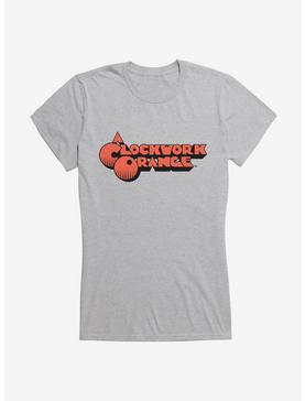 A Clockwork Orange Eyelash Font Logo Girls T-Shirt, HEATHER, hi-res