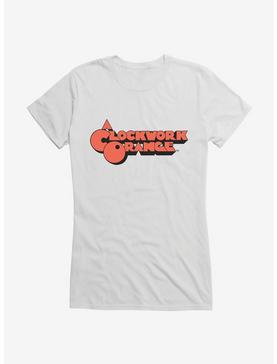 A Clockwork Orange Font Logo Girls T-Shirt, WHITE, hi-res
