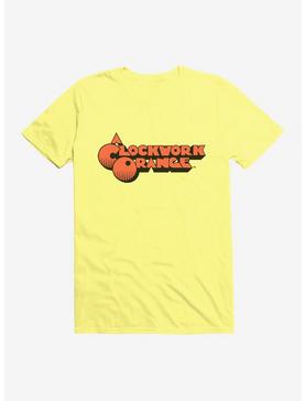 A Clockwork Orange Eyelash Font Logo T-Shirt, SPRING YELLOW, hi-res