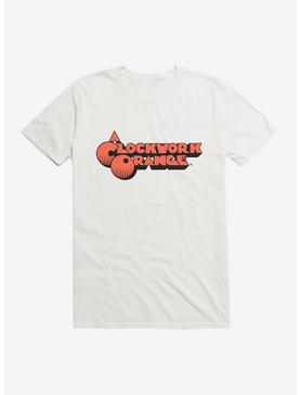 A Clockwork Orange Eyelash Font Logo T-Shirt, WHITE, hi-res