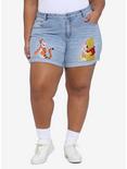 Disney Winnie The Pooh Embroidered Mom Shorts Plus Size, MULTI, hi-res