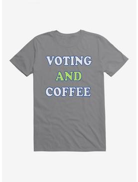 Vote Voting And Coffee T-Shirt, STORM GREY, hi-res
