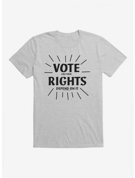 Vote Your Rights Depend On It T-Shirt, HEATHER GREY, hi-res