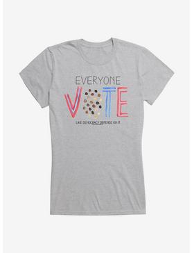 Vote Democracy Depends On It Girls T-Shirt, , hi-res