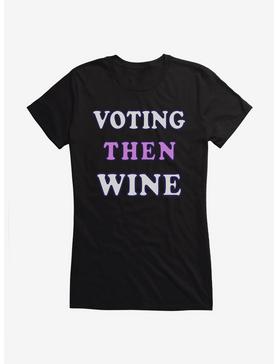 Vote Voting Then Wine Girls T-Shirt, , hi-res