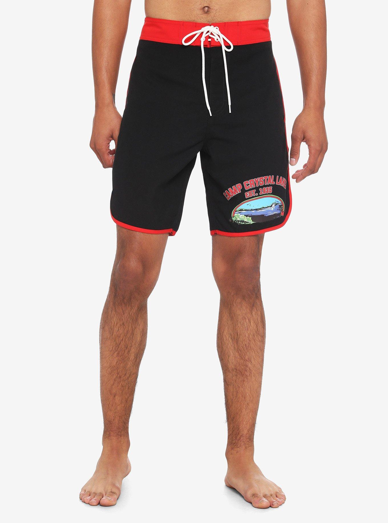 Friday The 13th Camp Crystal Lake Swim Trunks, MULTI, hi-res