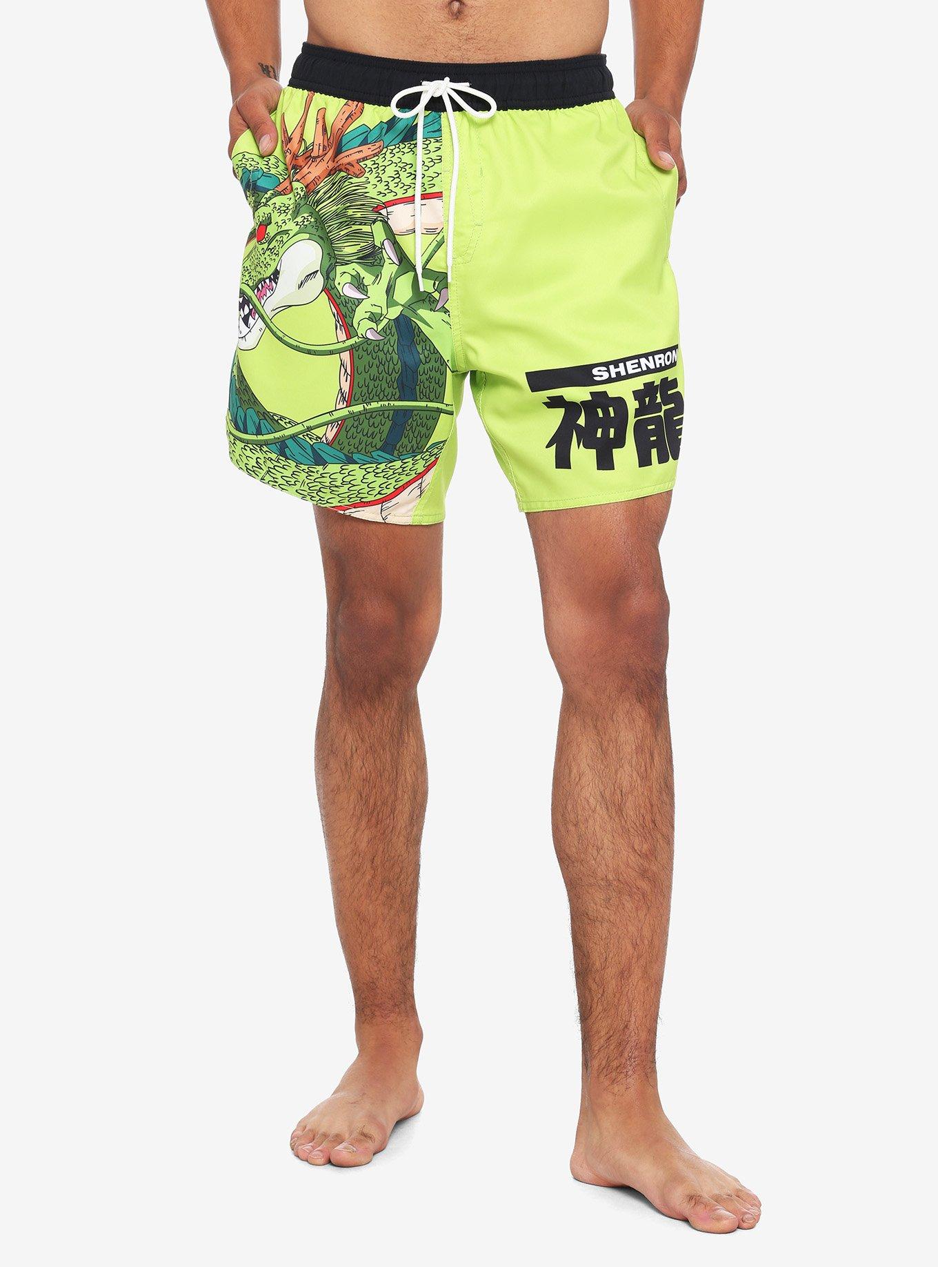 Dragon Ball Z Shenron Neon Swim Trunks, MULTI, hi-res