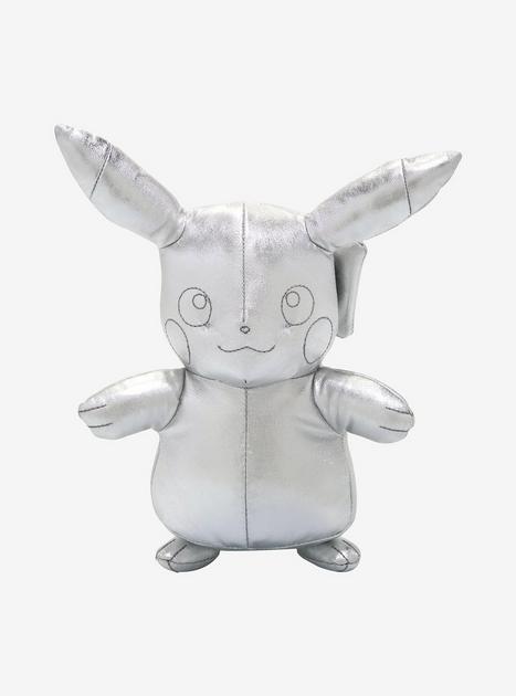 Pokemon Pikachu 25 Year Anniversary Celebration Silver Plush | Hot Topic