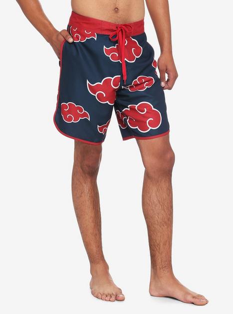 Naruto Shippuden Akatsuki Cloud Swim Trunks | Hot Topic