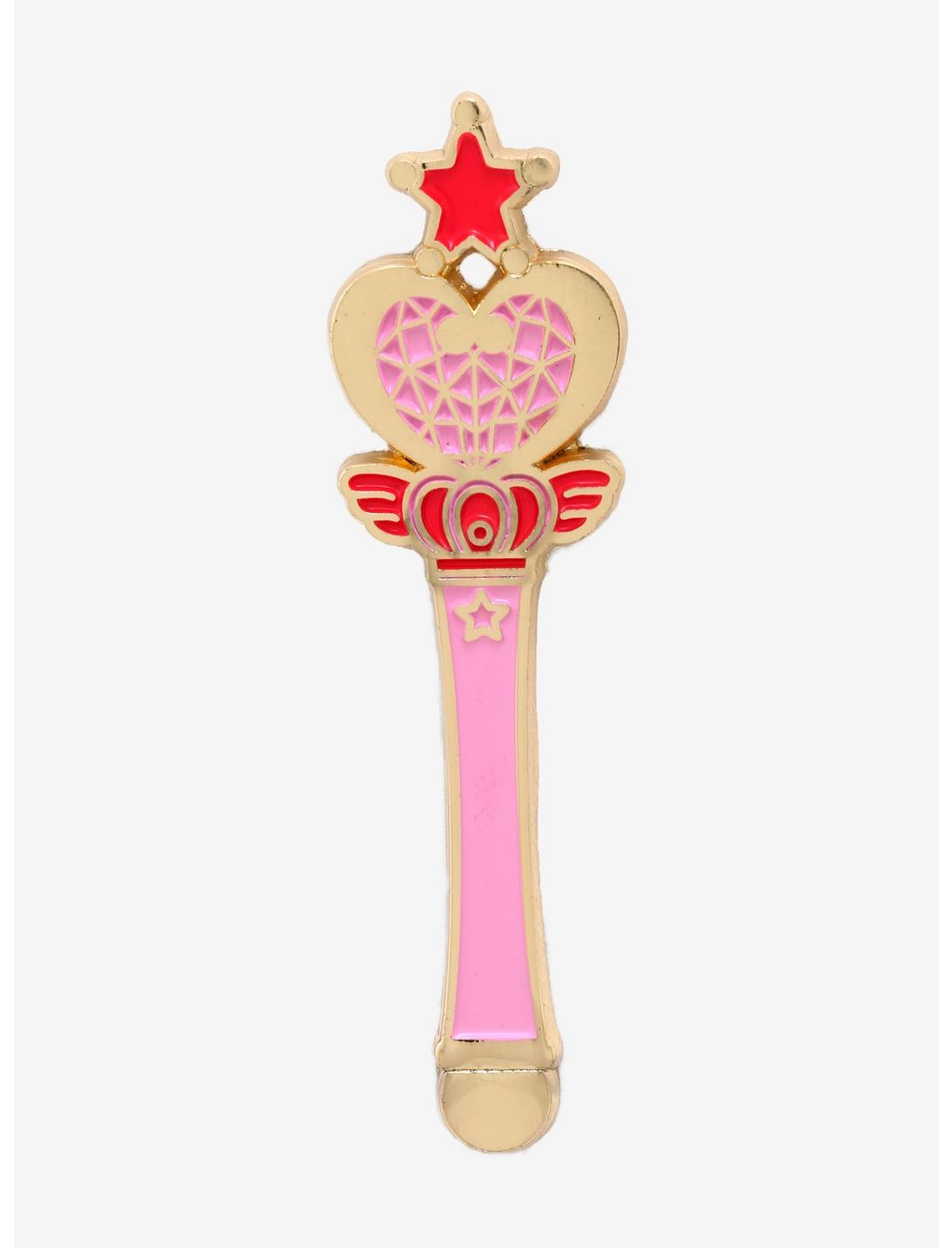 Sailor Moon Pink Moon Rod Enamel Pin, , hi-res