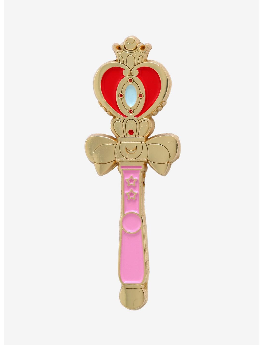 Sailor Moon Spiral Heart Moon Rod Enamel Pin, , hi-res