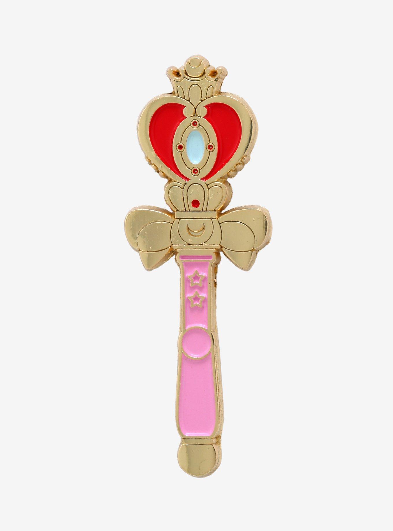 Sailor Moon Spiral Heart Moon Rod Enamel Pin, , hi-res