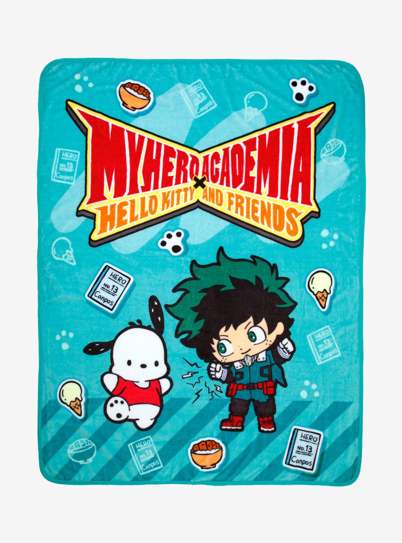 My Hero Academia X Hello Kitty And Friends Deku & Pochacco Throw Blanket, , hi-res
