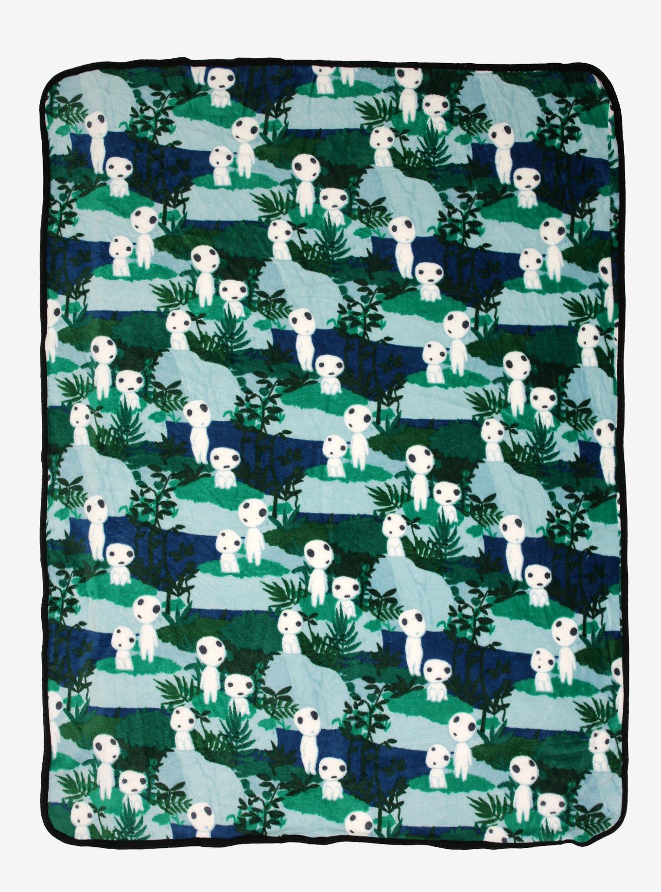 Studio Ghibli Princess Mononoke Forest Throw Blanket Hot Topic