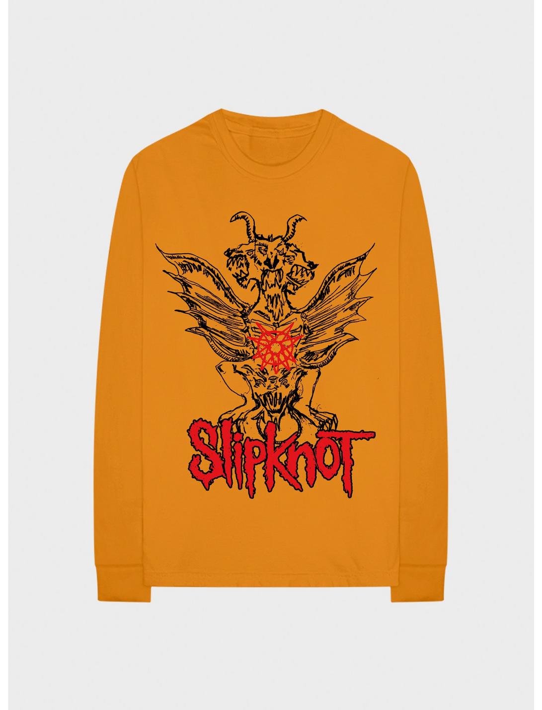 Slipknot Winged Devil Long-Sleeve T-Shirt, ORANGE, hi-res