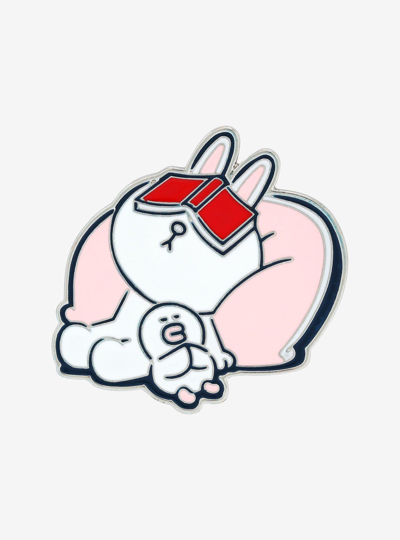 LINE FRIENDS BROWN & FRIENDS CONY & SALLY Sleeping Enamel Pin - BoxLunch Exclusive, , hi-res