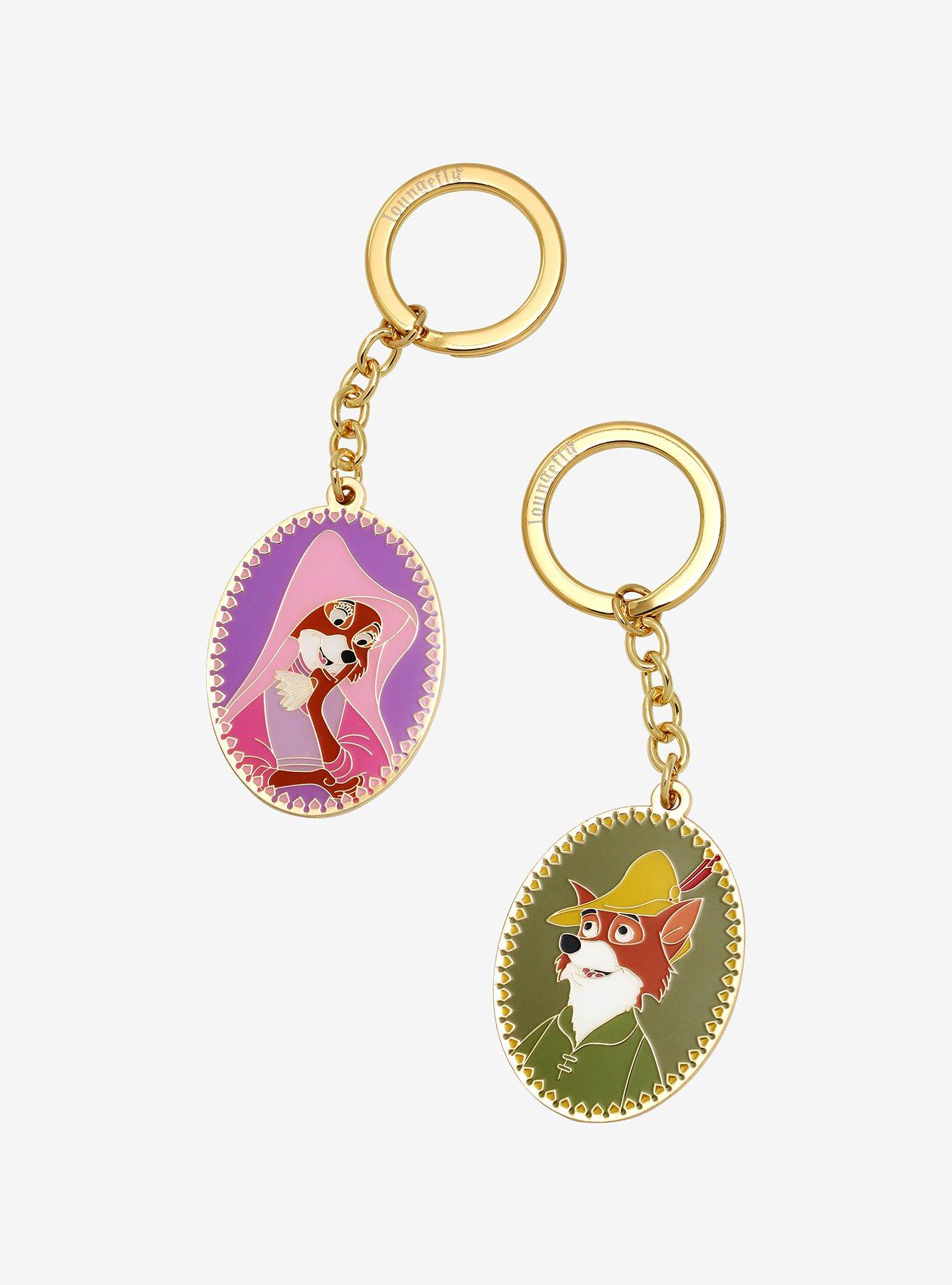 Loungefly Disney Robin Hood & Maid Marian Enamel Keychain Set - BoxLunch Exclusive, , hi-res