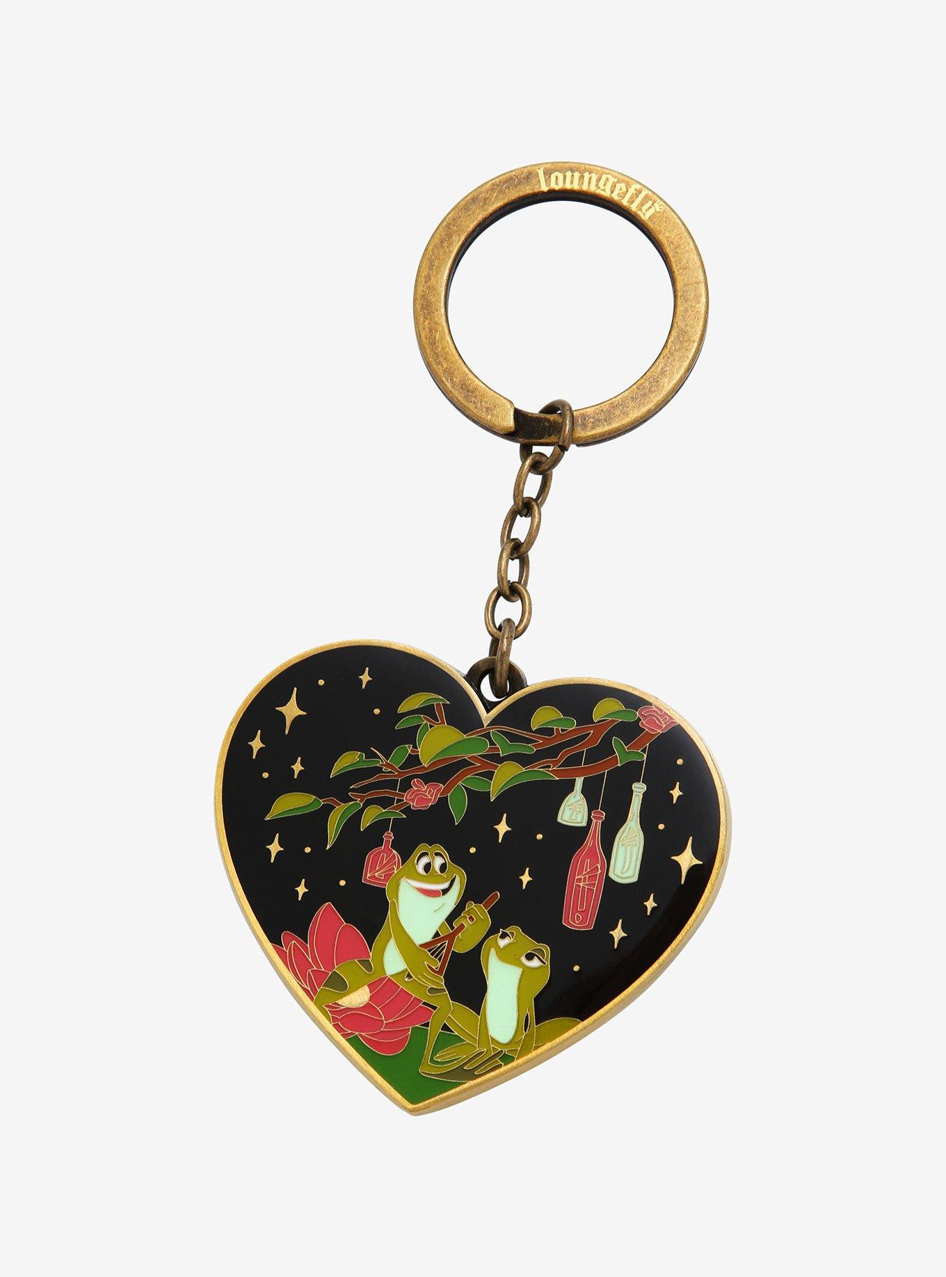 Loungefly Disney The Princess and the Frog Heart Enamel Keychain - BoxLunch Exclusive, , hi-res