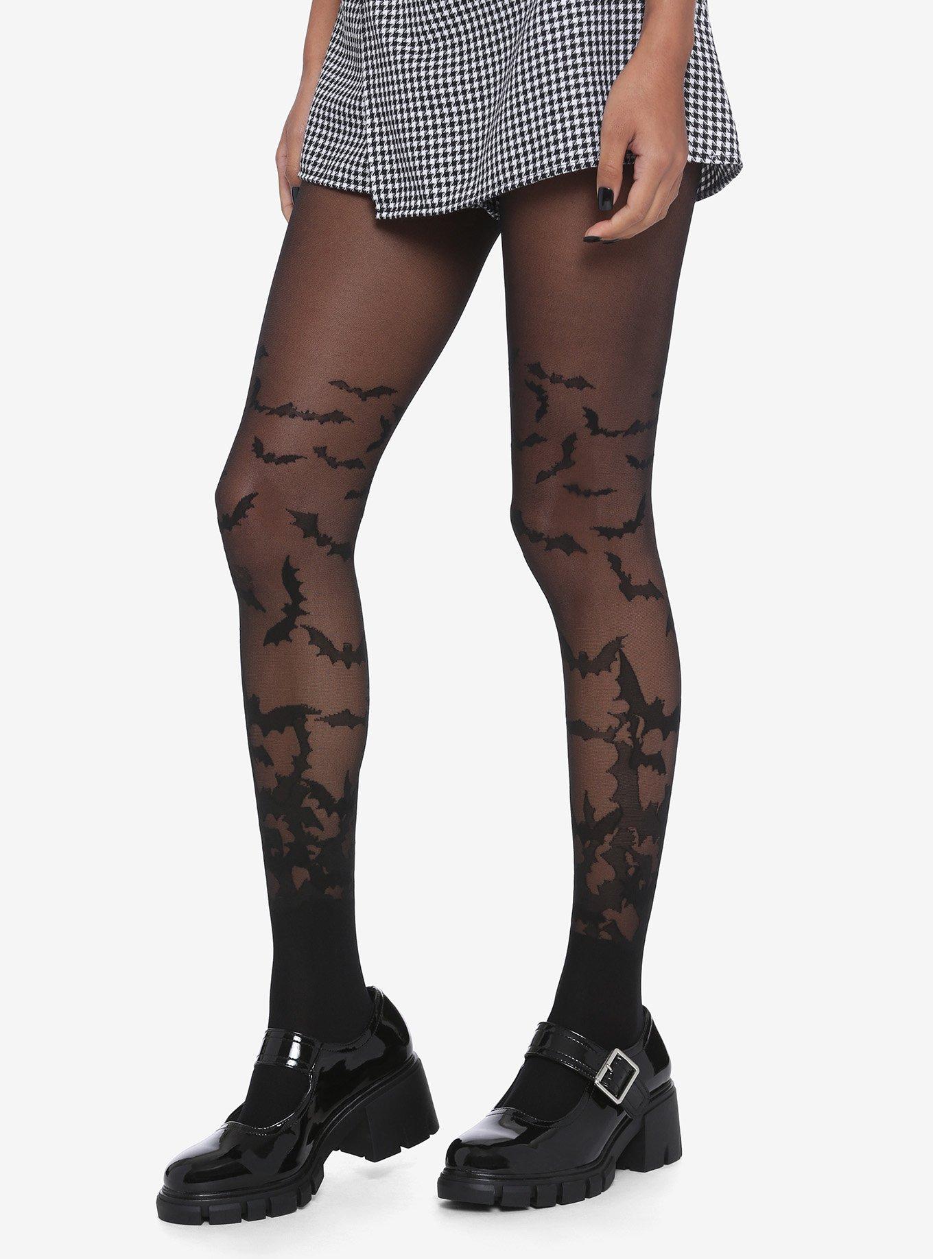 Black Bat Gradient Tights, , hi-res