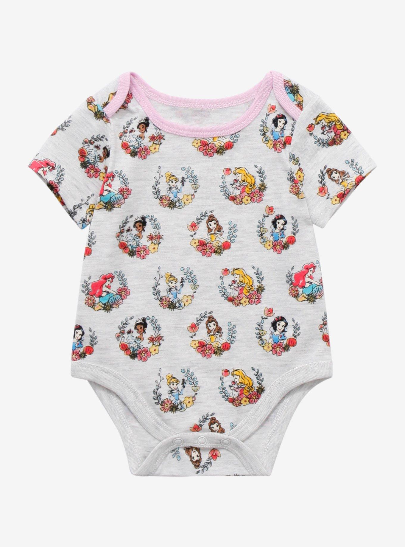 Disney Princess Wreaths Infant One-Piece - BoxLunch Exclusive, WHITE, hi-res