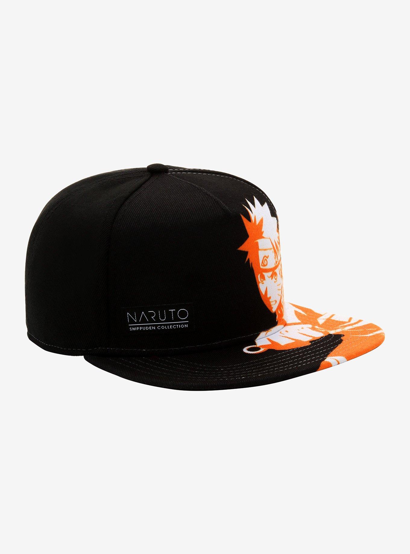 Naruto Shippuden Orange & White Photo Snapback Hat, , hi-res
