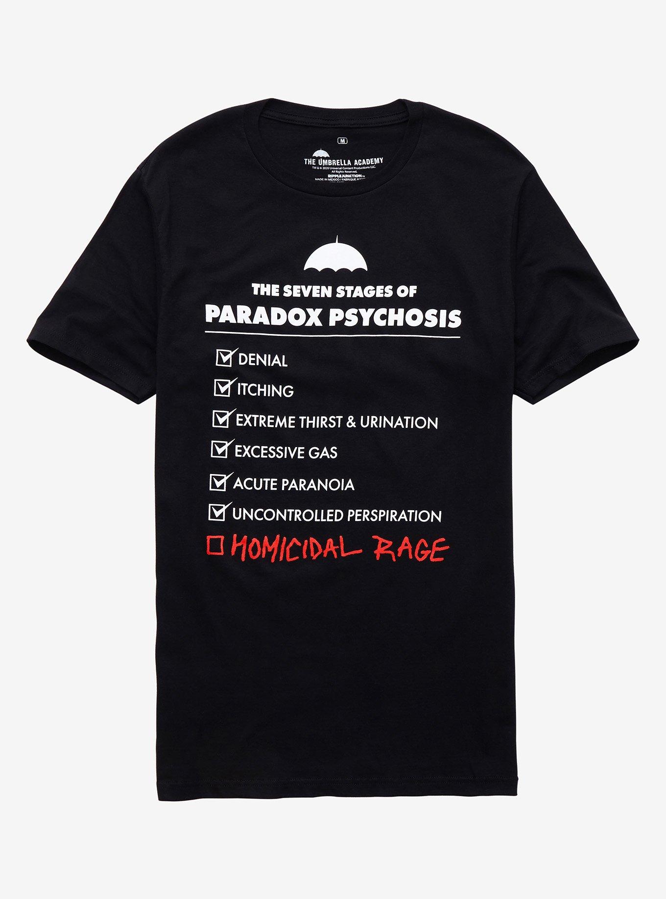 The Umbrella Academy The Seven Stages Of Paradox Psychosis Girls T-Shirt, MULTI, hi-res