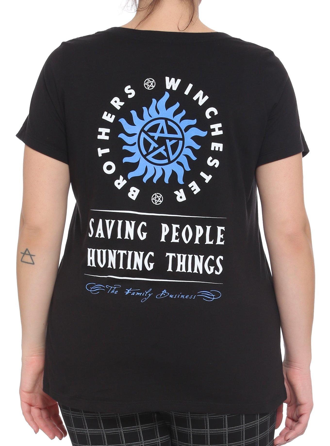 Supernatural Winchester Brothers Girls T-Shirt Plus Size, MULTI, hi-res