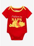 Disney Winnie the Pooh I Believe in Naps Infant One-Piece - BoxLunch Exclusive, RED, hi-res