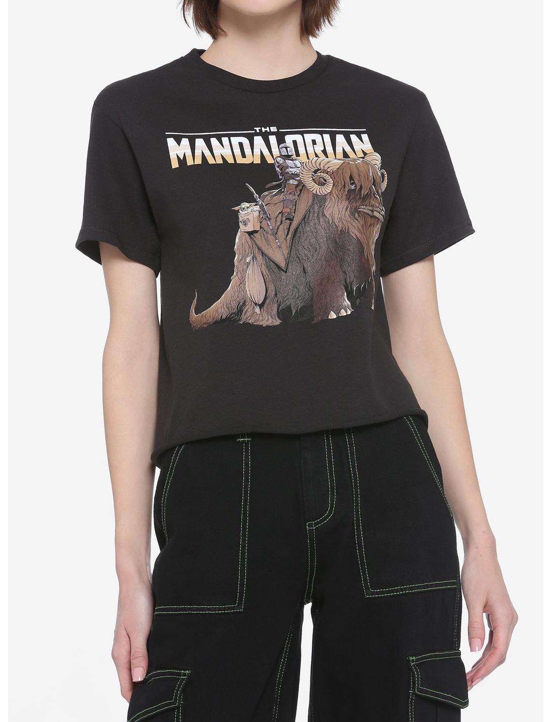 Star Wars The Mandalorian Bantha Ride Girls Crop T-Shirt, MULTI, hi-res